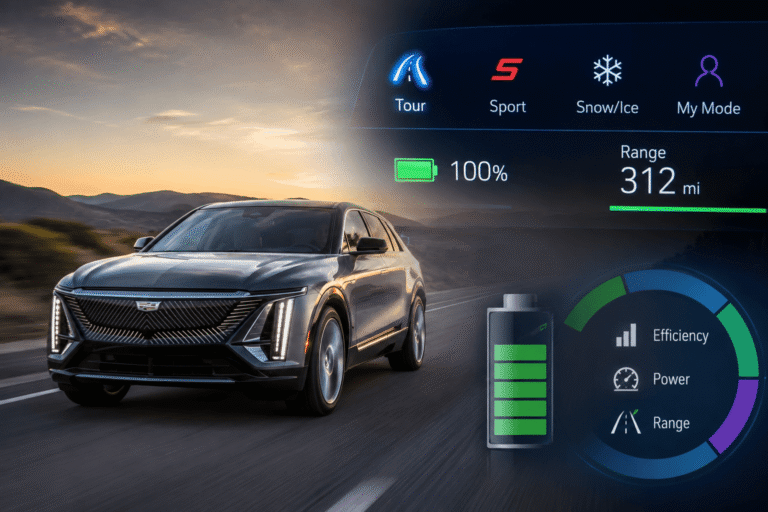 Do The Driving Modes In Cadillac Lyriq Offer Different Ranges Or Battery Usages?